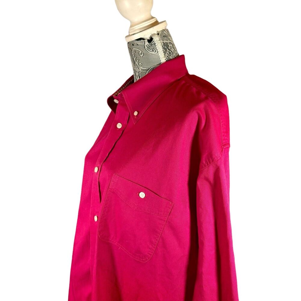 DRYSDALES Shirt Mens XL Button Up Pink Western Long Sleeve Cowboy Ranch Wear